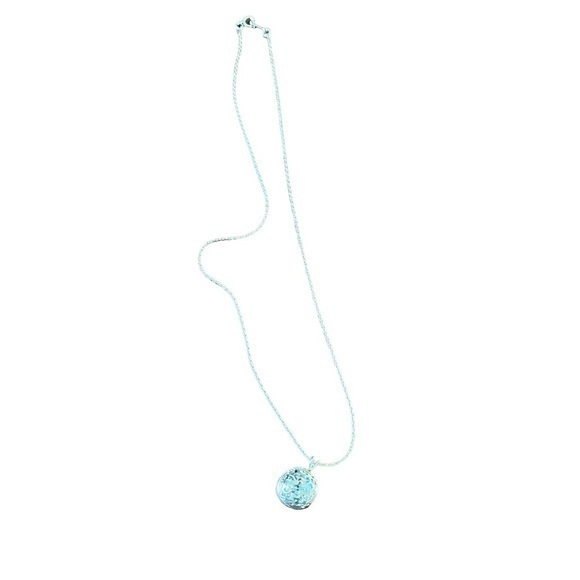 Woman’s Blue Aqua Silver Rose Ball Dome
Necklace - Picture 1 of 7